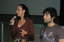 La regista messicana Cecilia Serna, con Carlos Lenin Trevino